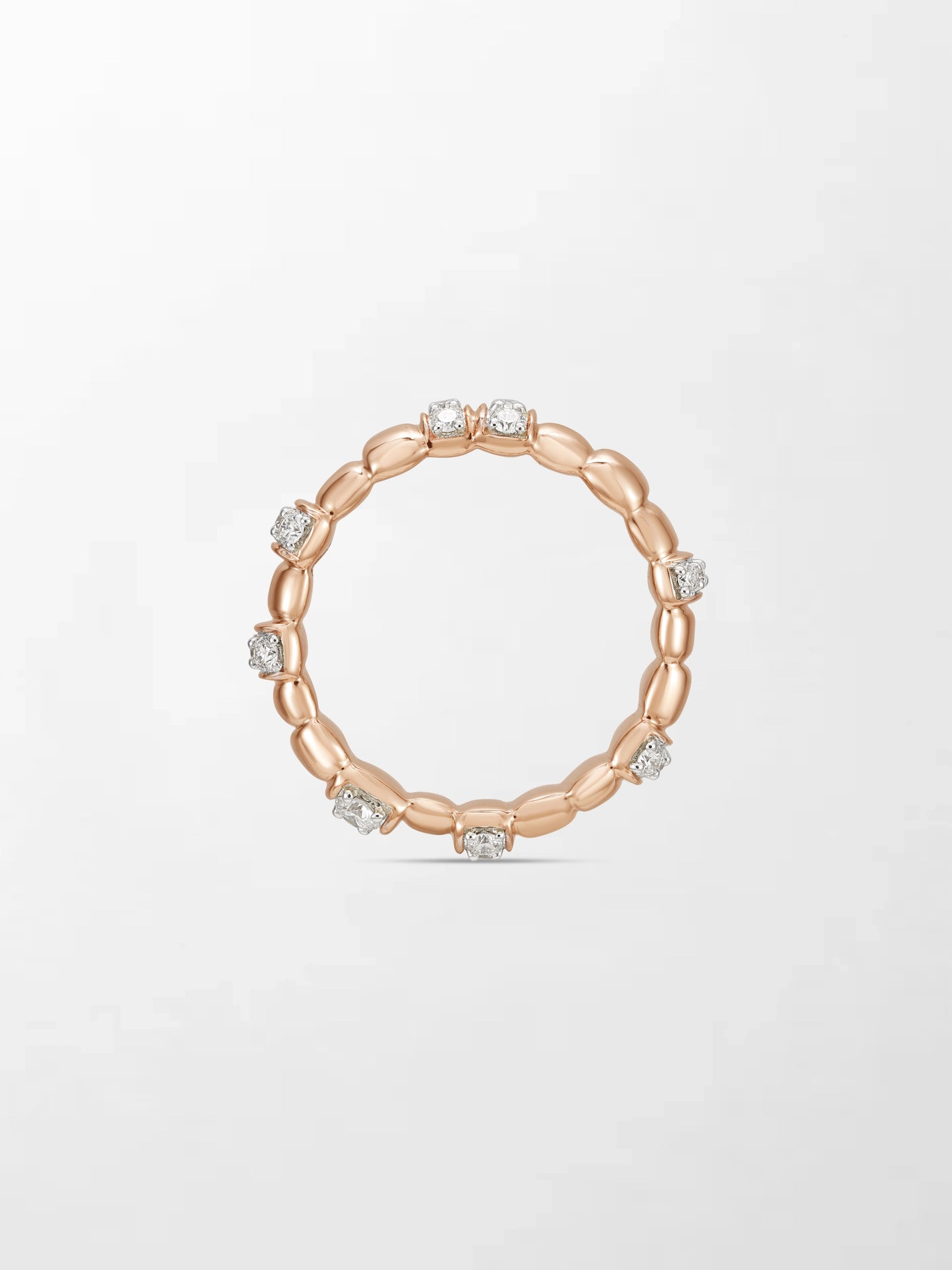 Sleek Rose Grooved Band