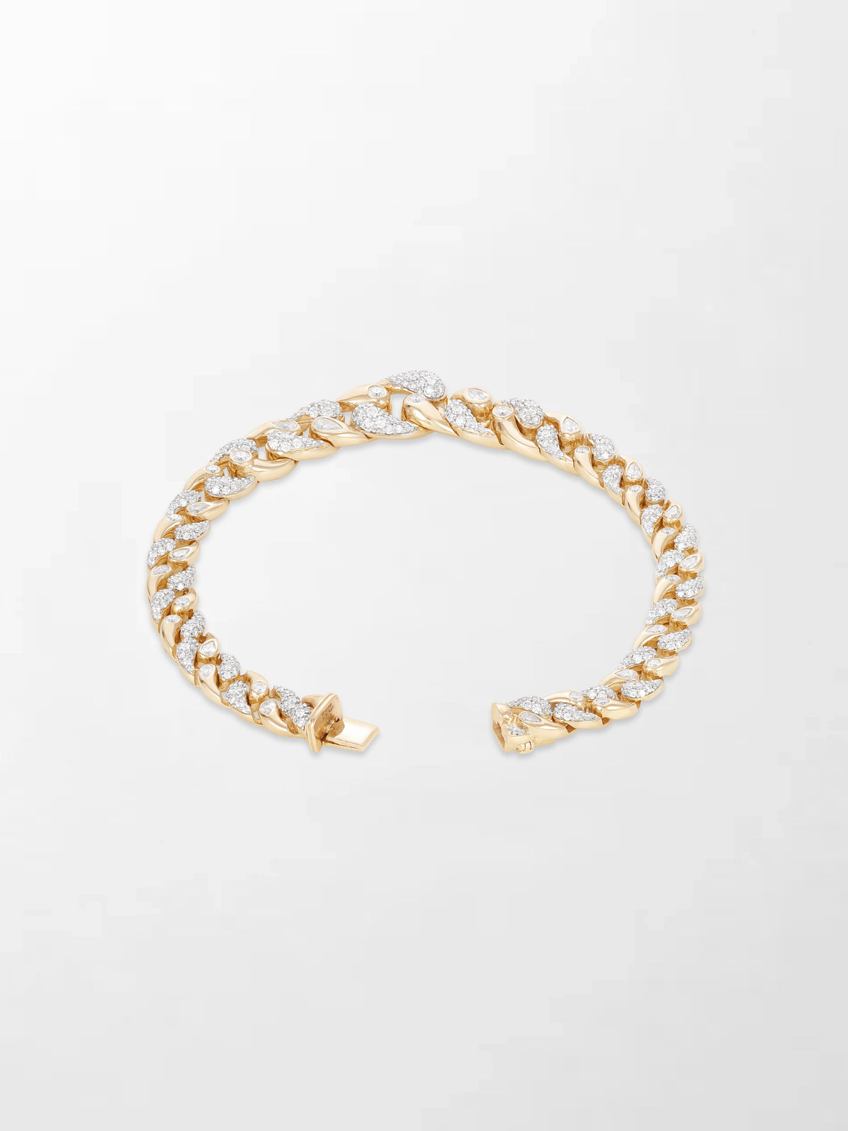 Tapered Cuban Diamond Bracelet