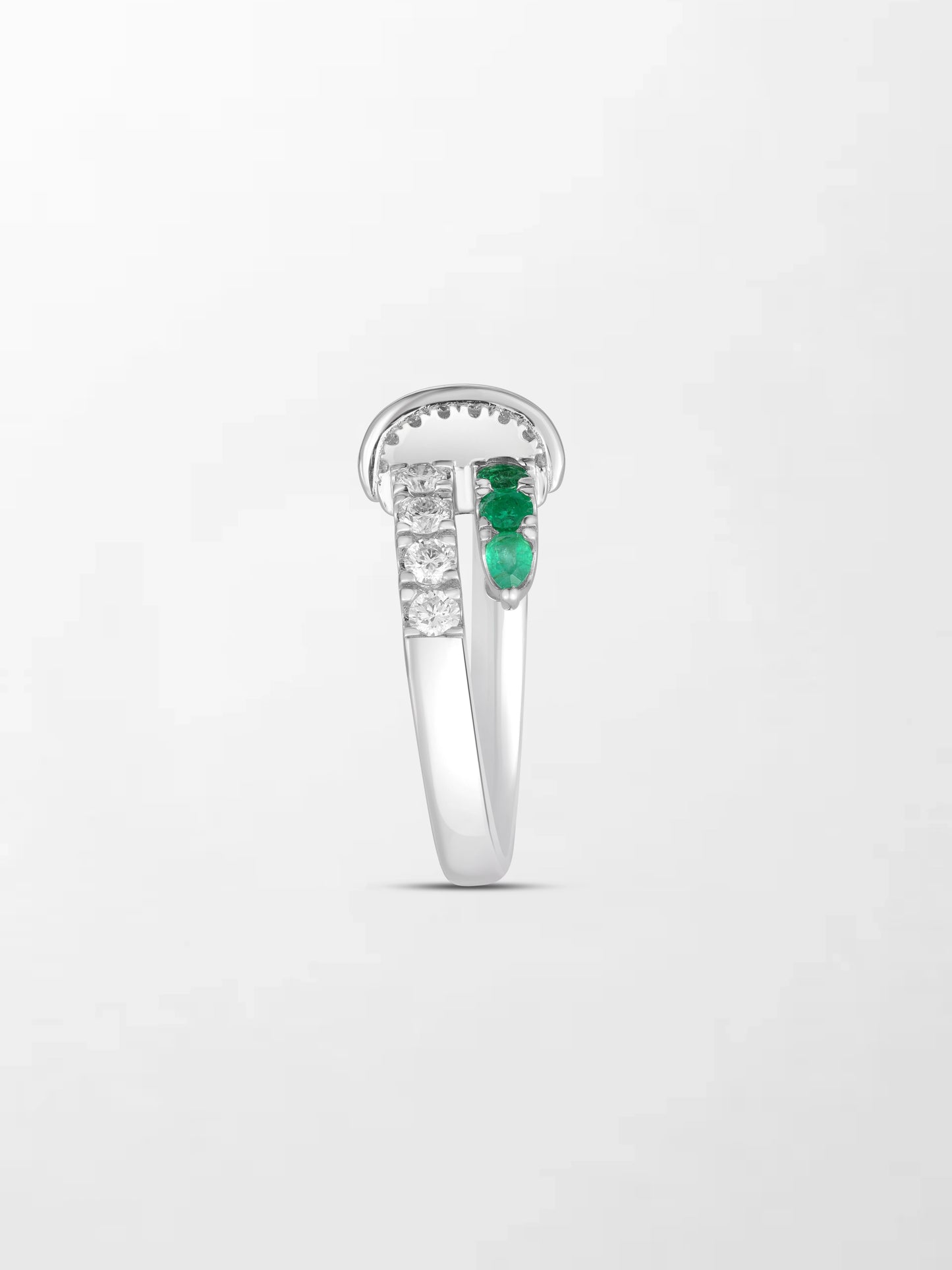 Emerald Baguette Clasp Ring