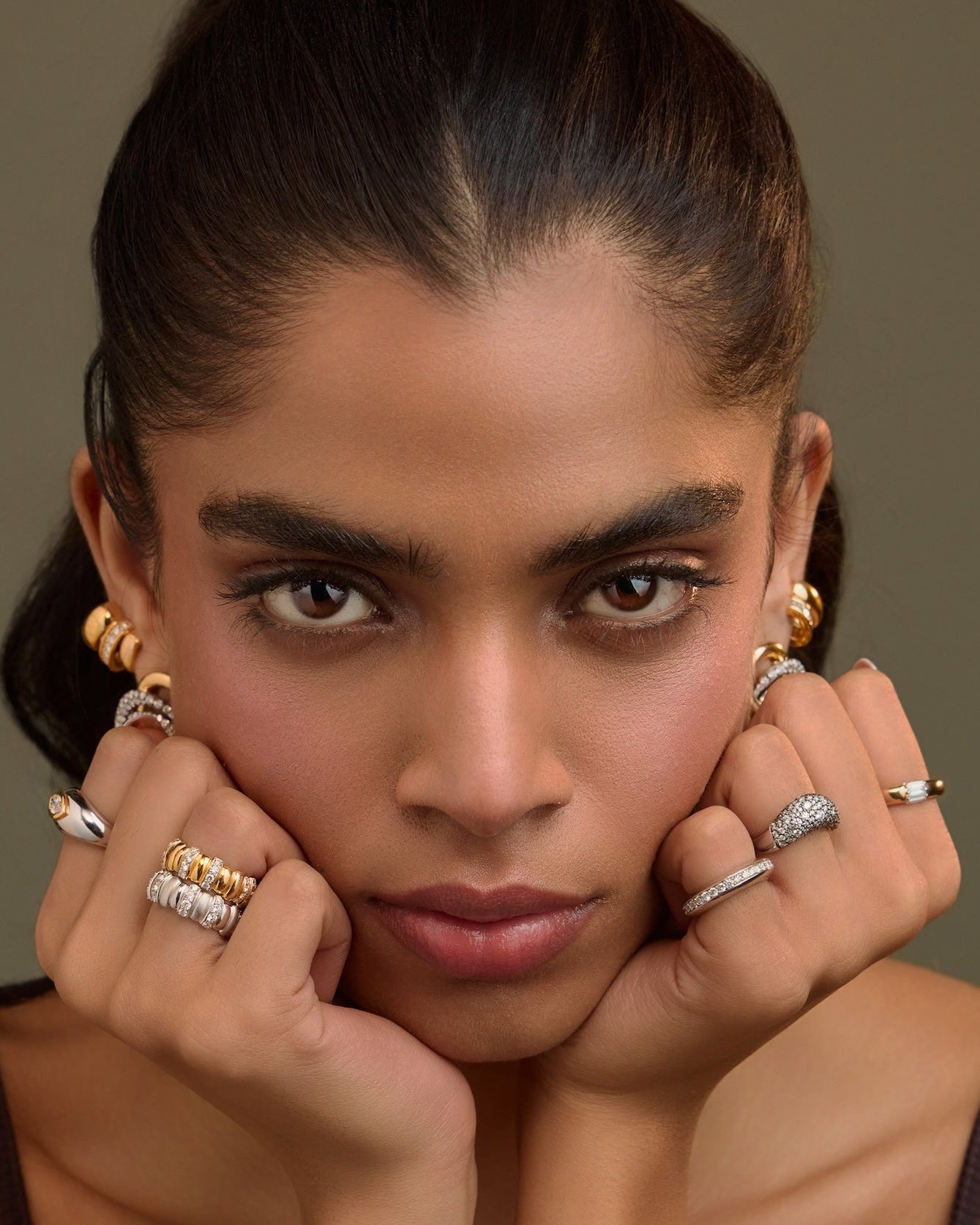 Pear Duo-Tone Ring