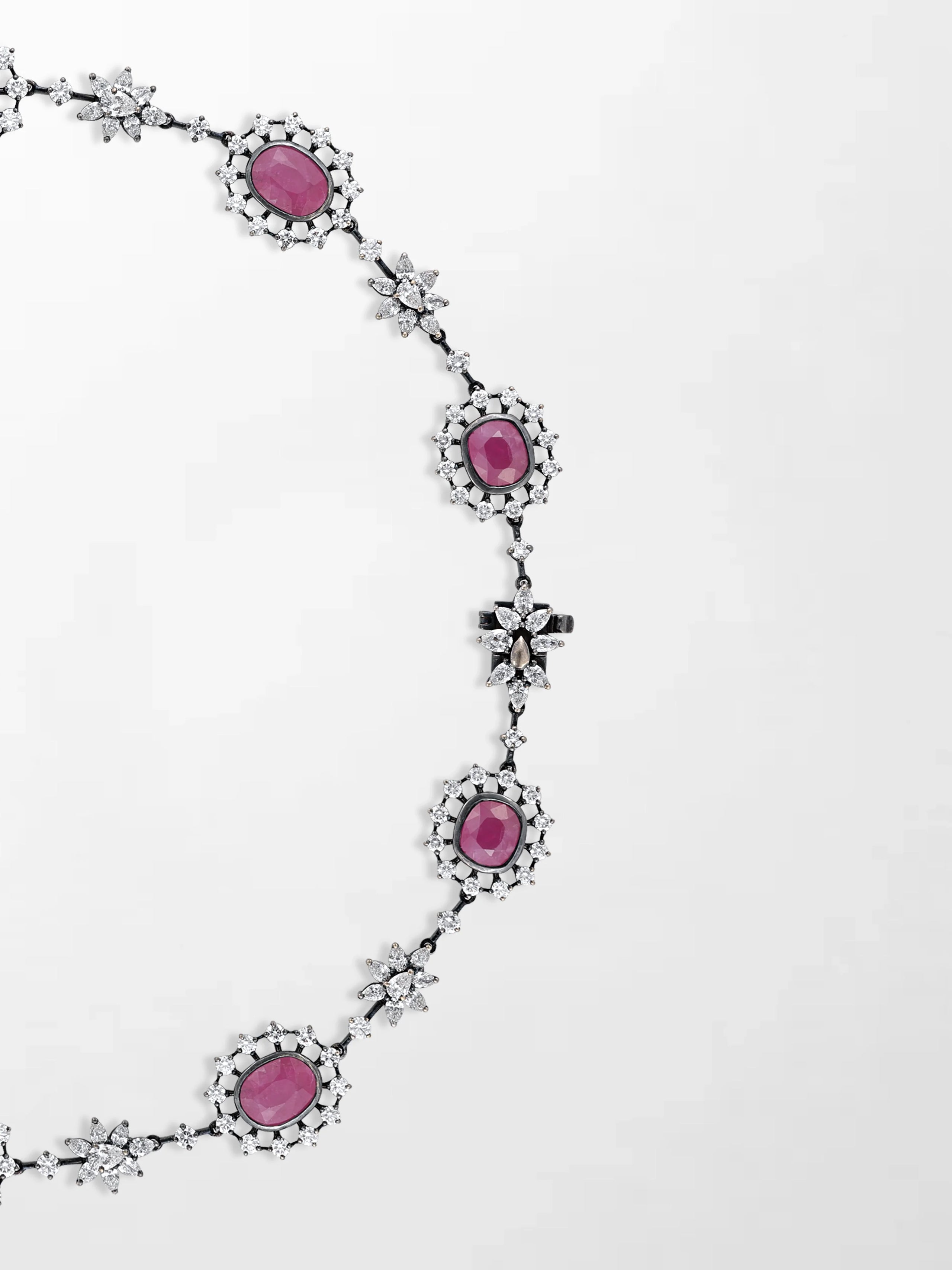 Black Rose Ruby Necklace