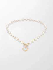 Akoya Pearl Necklace with Split Bezel Heartlight Pendant