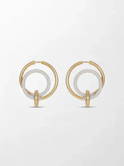 Snow Hoop Drop Earrings