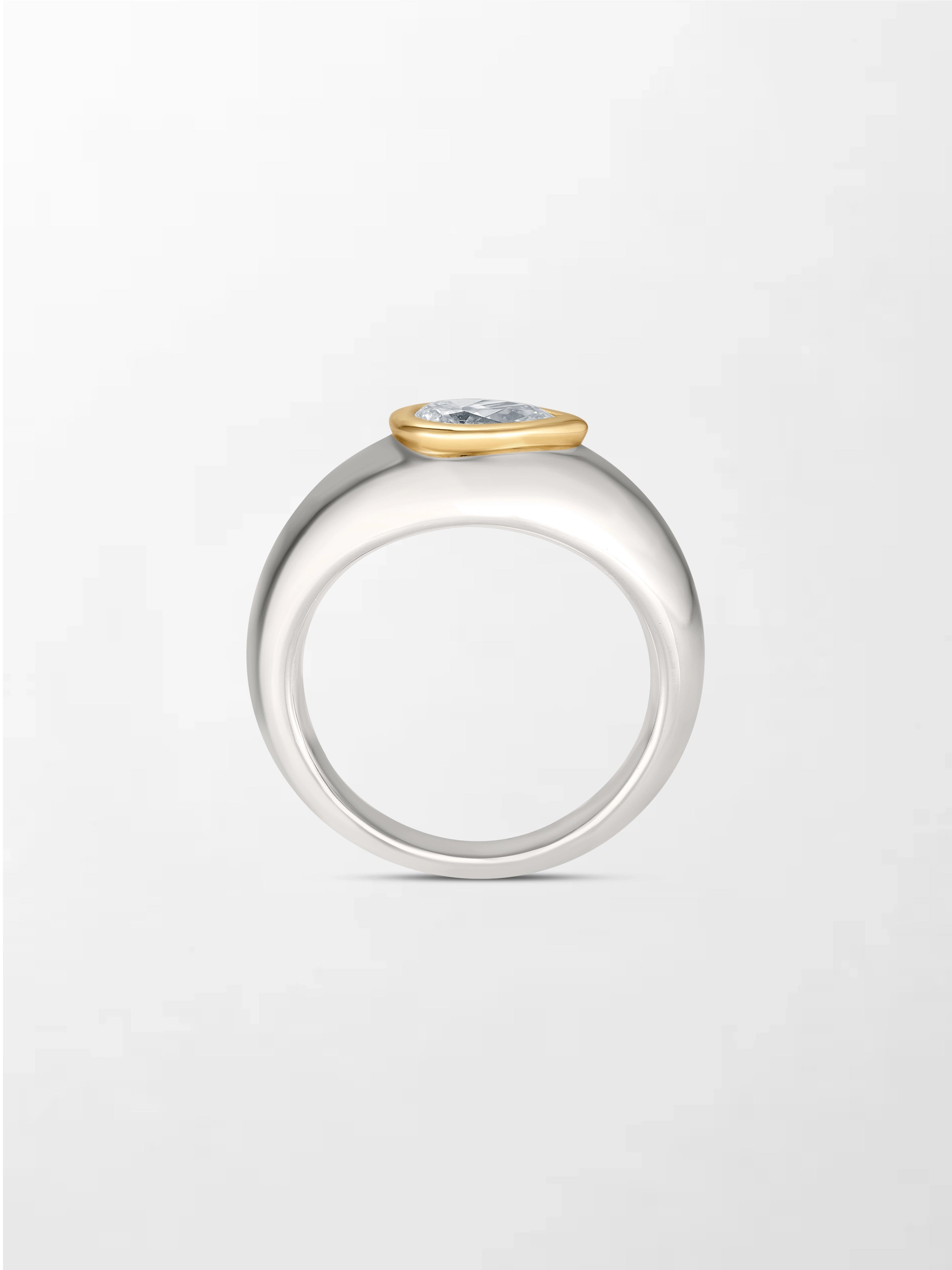 Pear Duo-Tone Ring