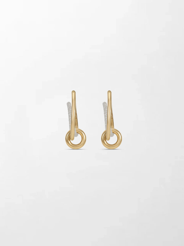 Snow Hoop Drop Earrings