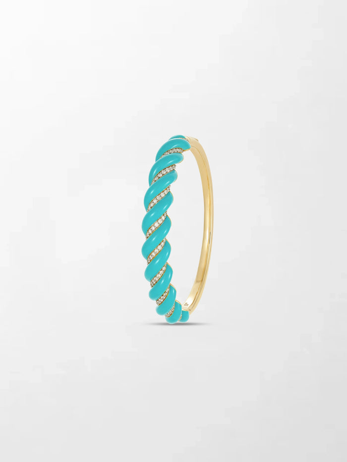 Turquoise Hinged Bracelet