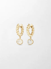 Bezel Drop Earrings