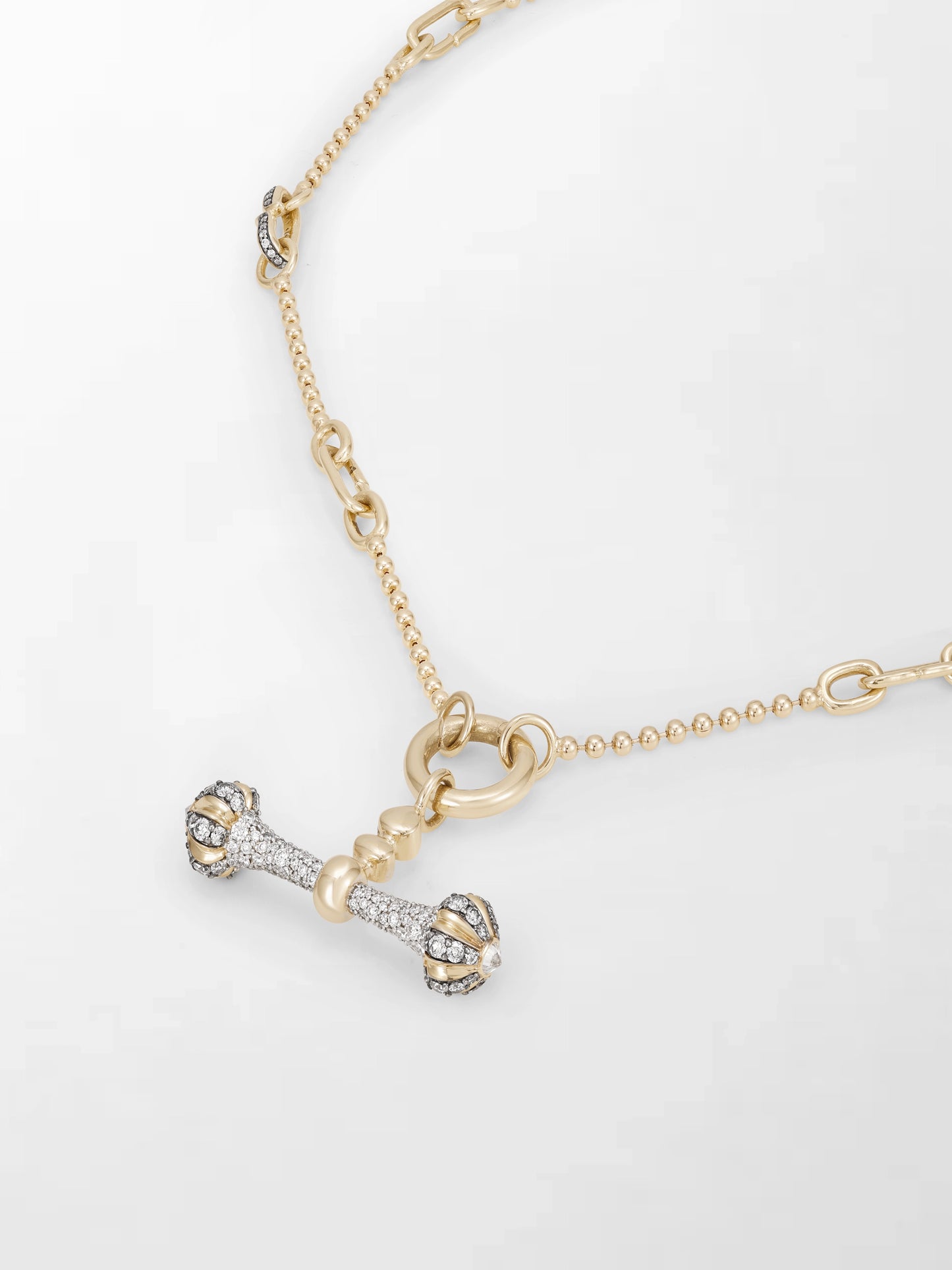 Midnight Diamond Dumbbell T-Bar Chain