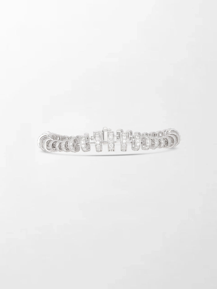 Snow Tapered Roundelle Bracelet