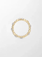 Sleek Gold Grooved Band