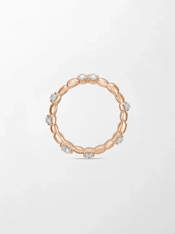 Sleek Rose Grooved Band
