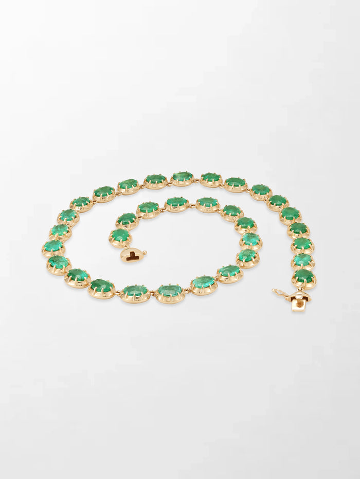 Ovel Emerald Necklace