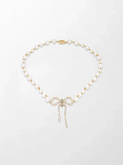 Akoya Pearl Flick-Tie Necklace