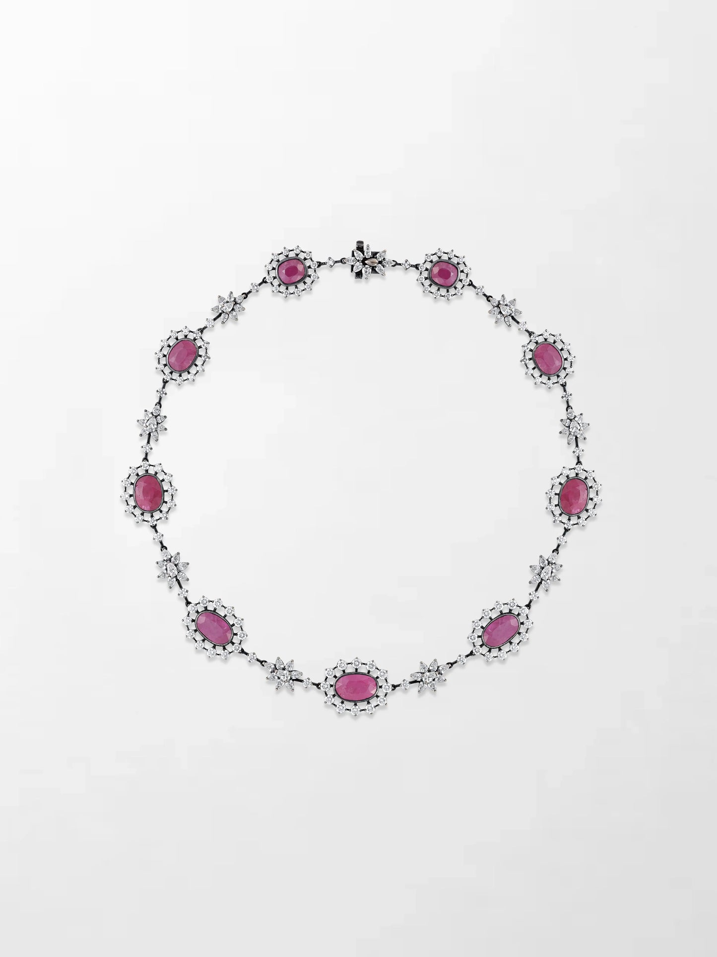Black Rose Ruby Necklace