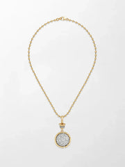 Split Bezel Midnight Pendant with Ball Chain