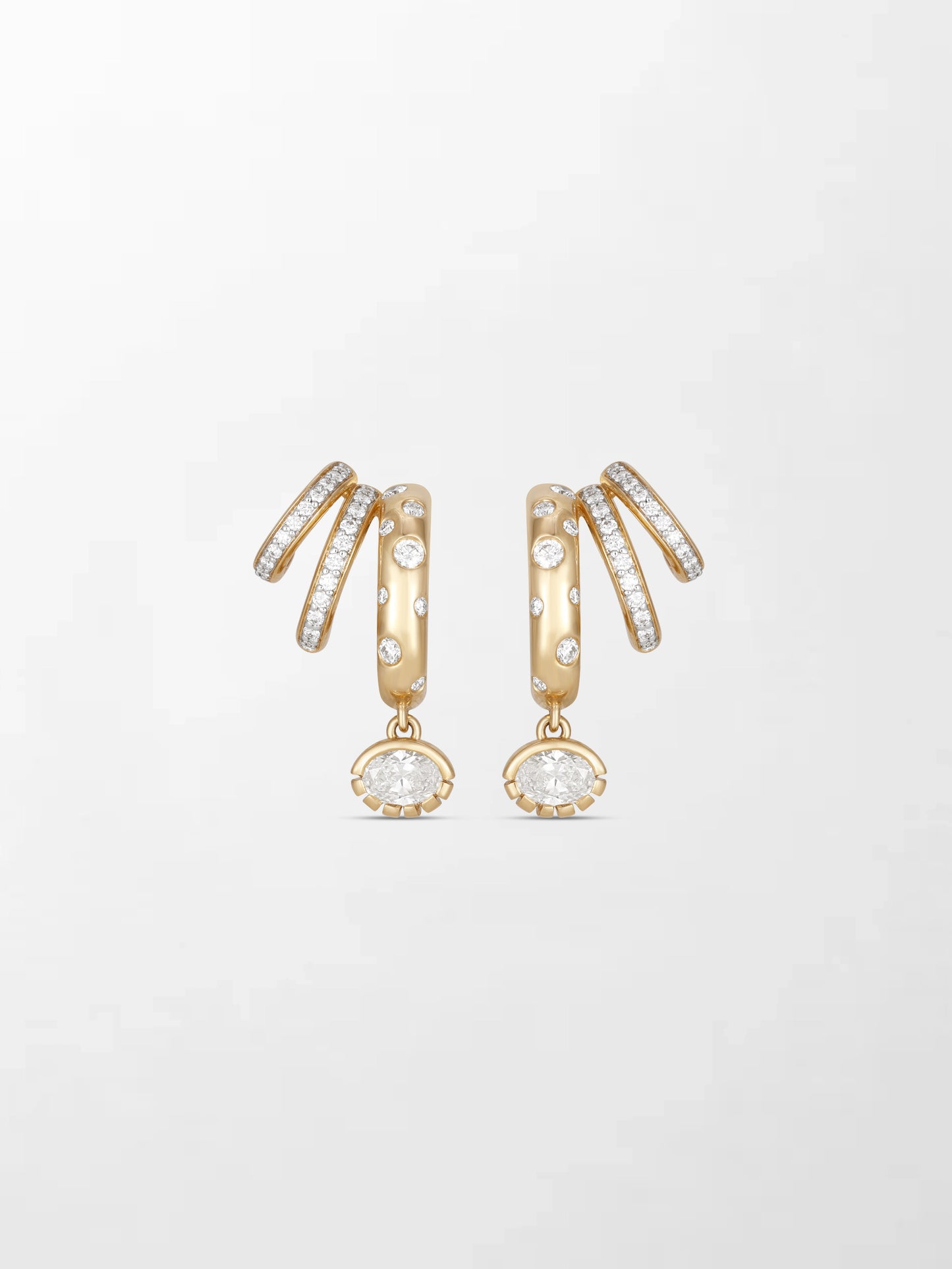 Polkadot Claw Diamond Earrings