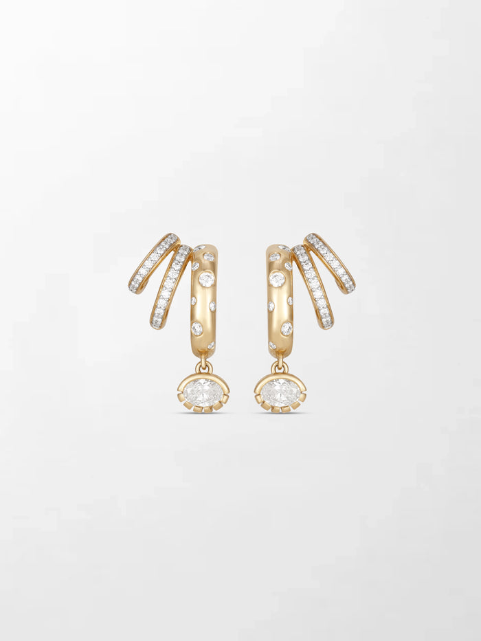 Polkadot Claw Diamond Earrings