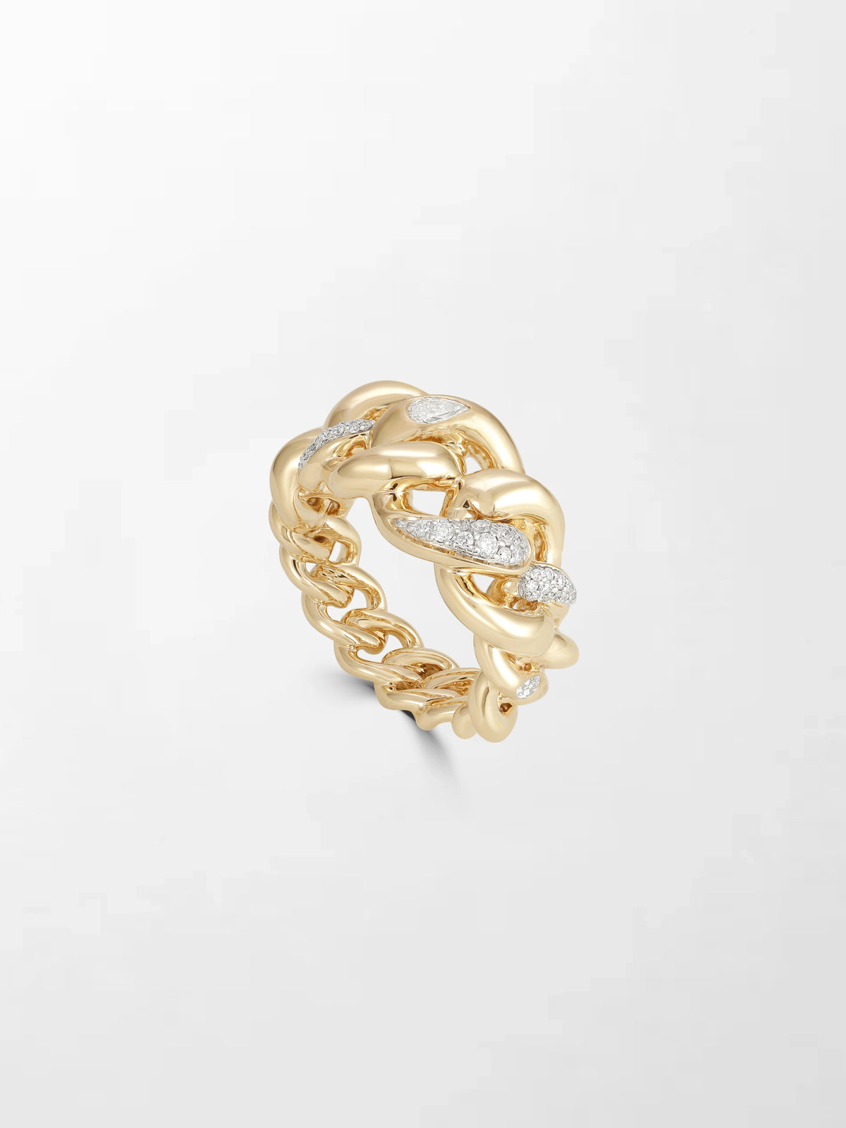 Cuban Pavé Diamond Band
