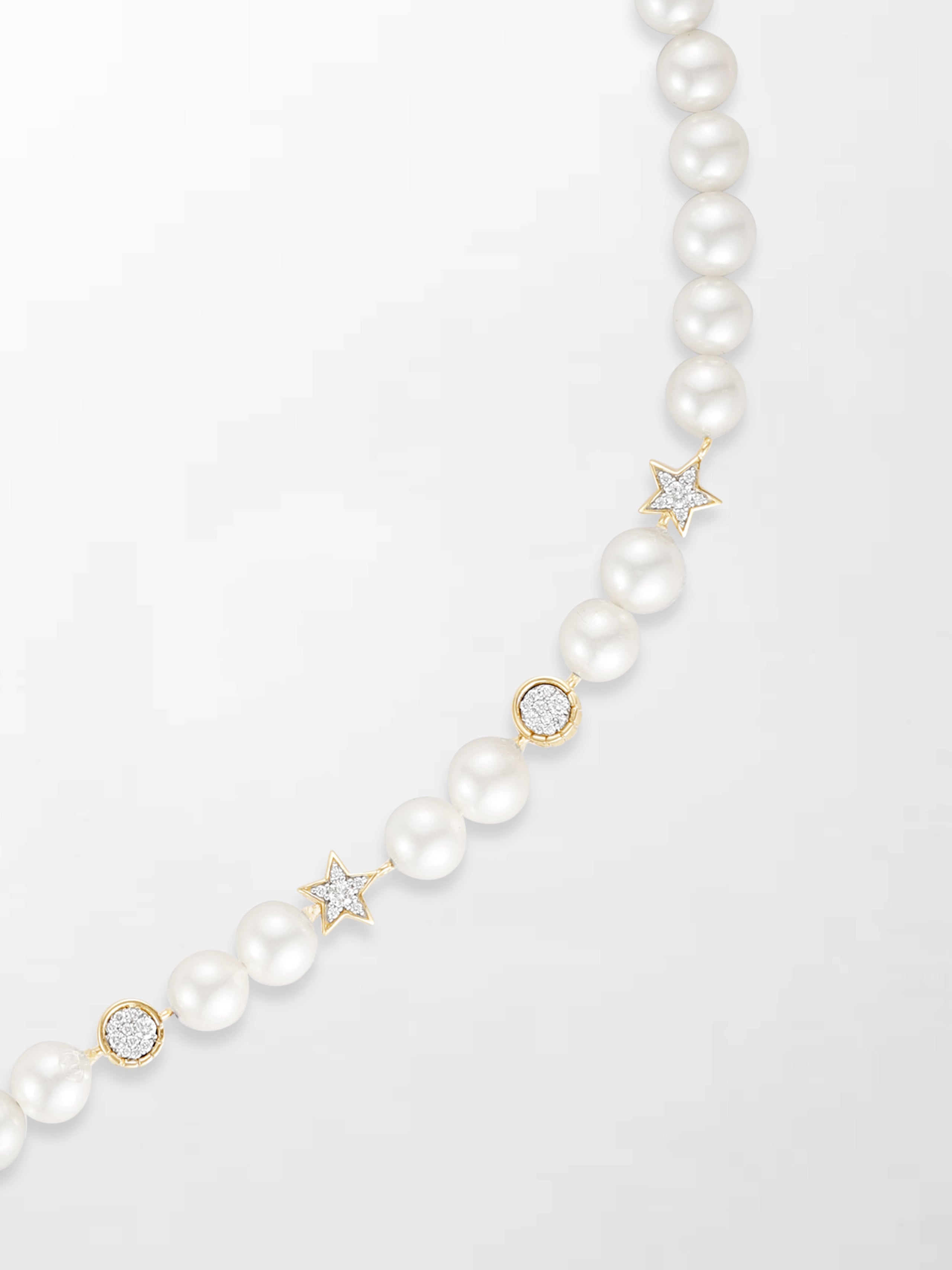 Moonstar Pavé Pearl Necklace