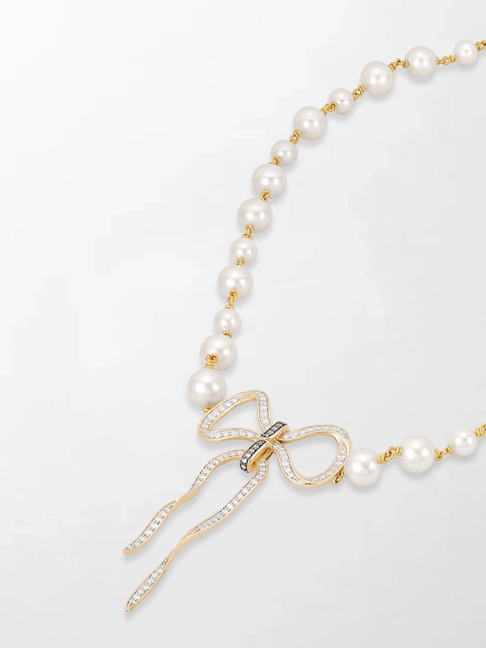 Akoya Pearl Flick-Tie Necklace