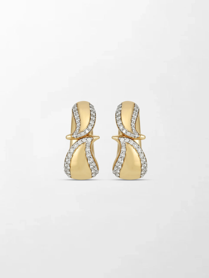 Edge Diamond Flick Earrings