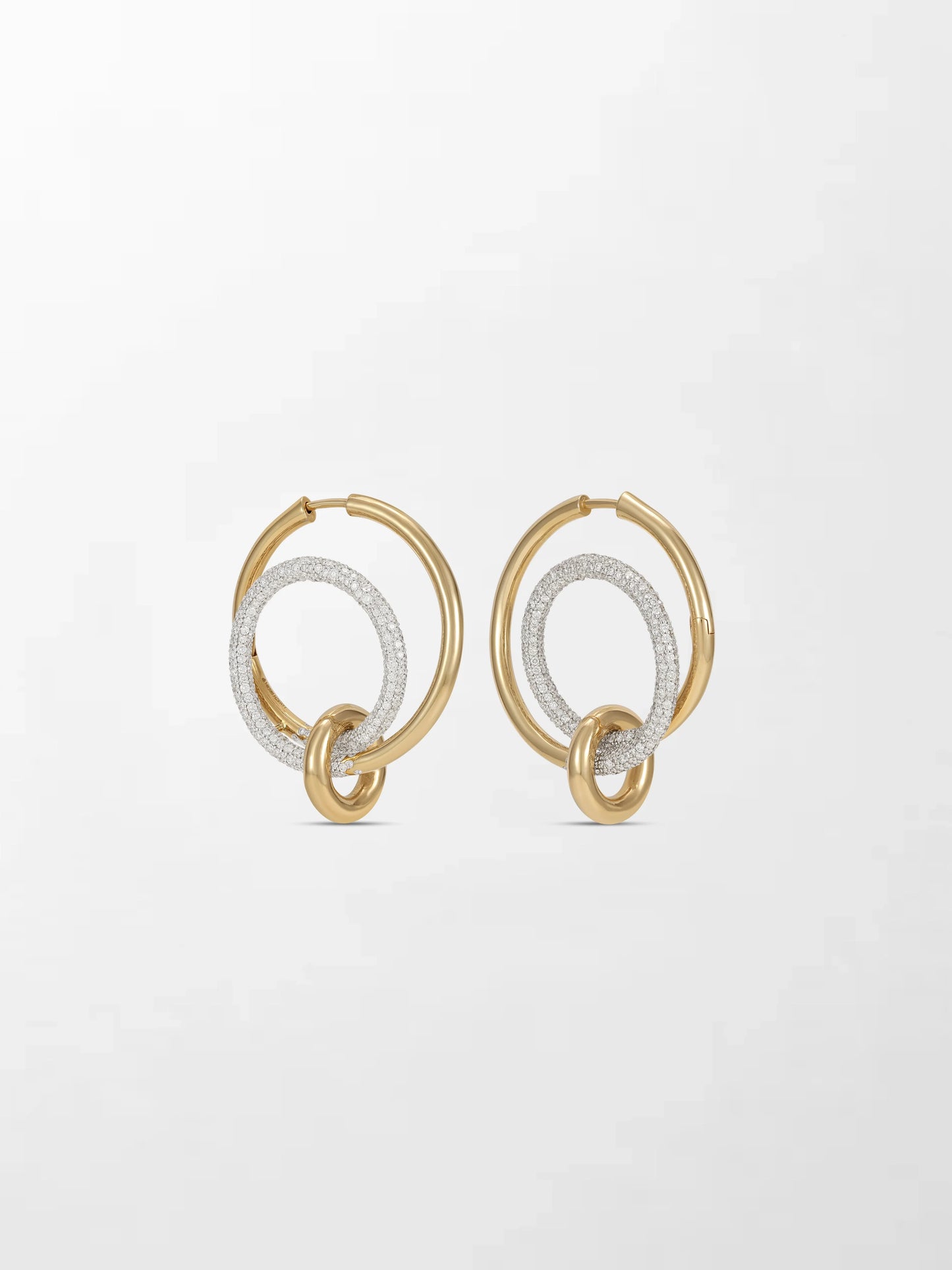 Snow Hoop Drop Earrings