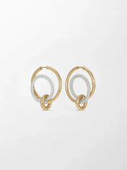 Snow Hoop Drop Earrings