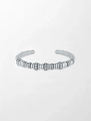 Snow Rondelle Stack Bracelet
