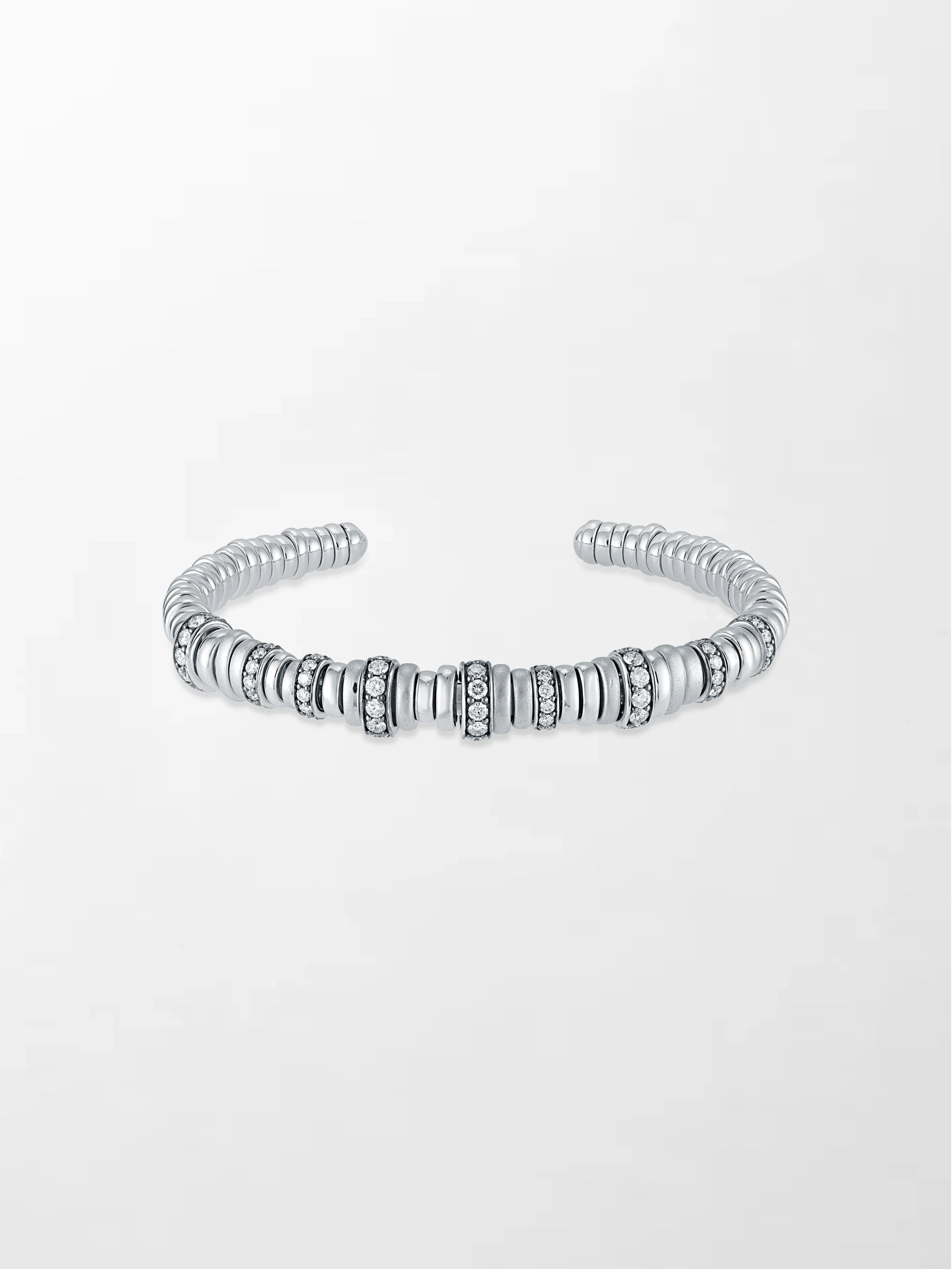 Snow Rondelle Stack Bracelet