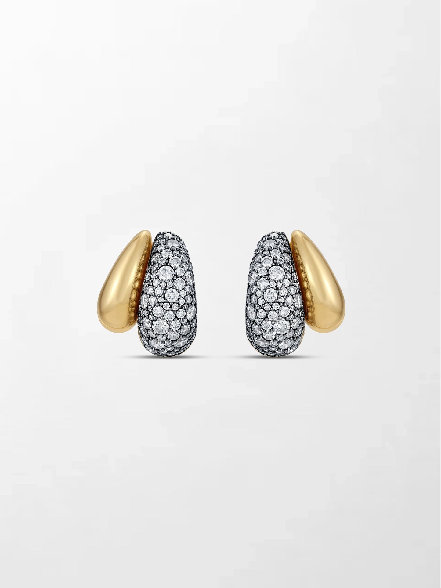 Midnight Dome Pavé Huggies