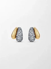 Midnight Dome Pavé Huggies