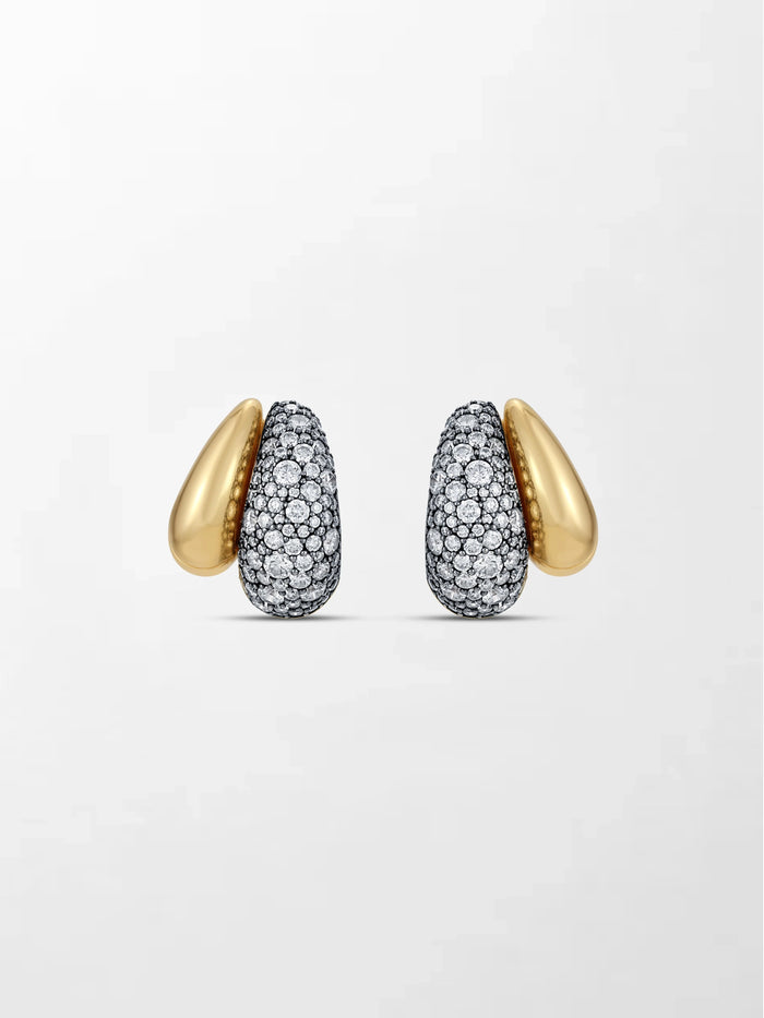 Midnight Dome Pavé Huggies