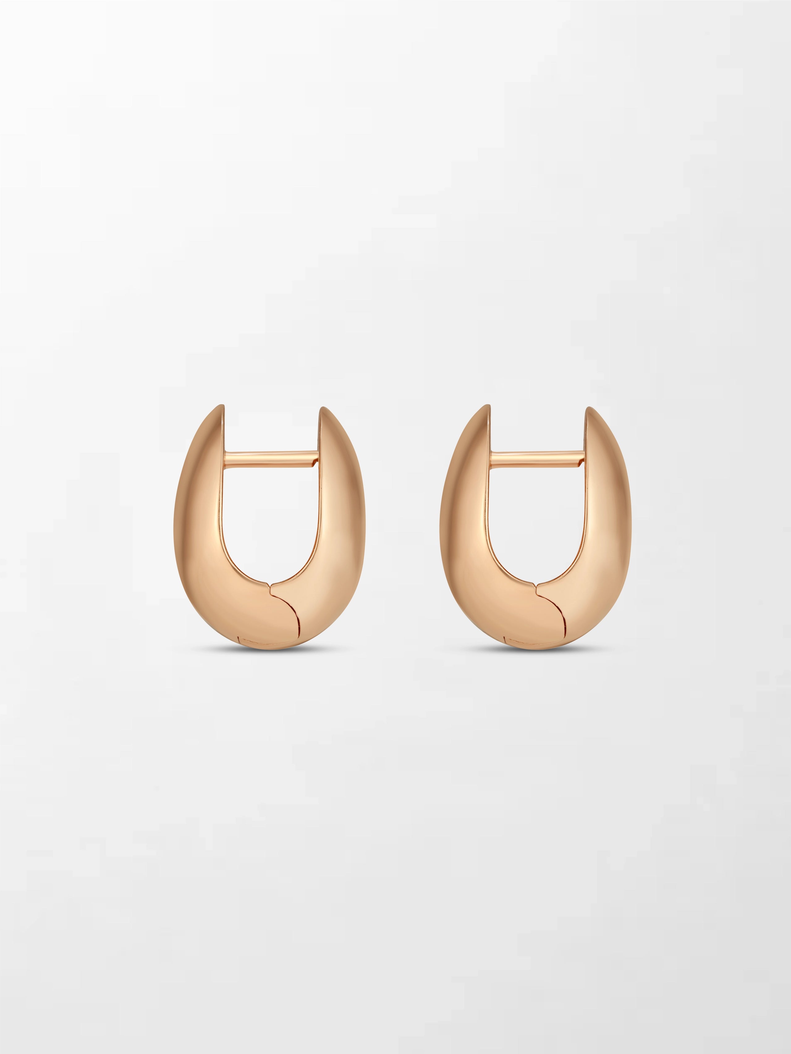 Rose Curve Huggies 18K