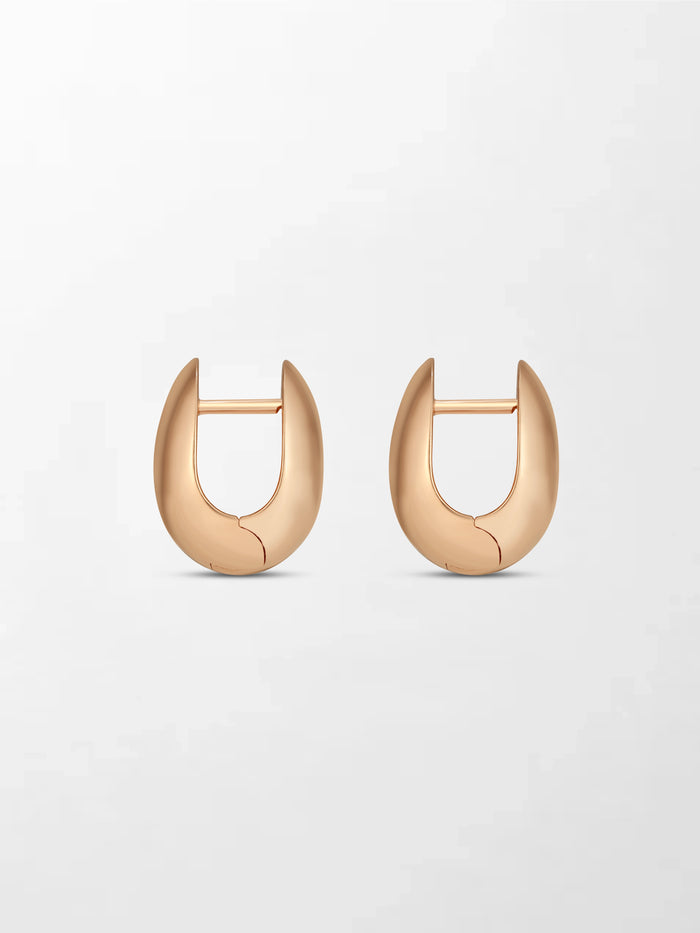 Rose Curve Huggies 18K