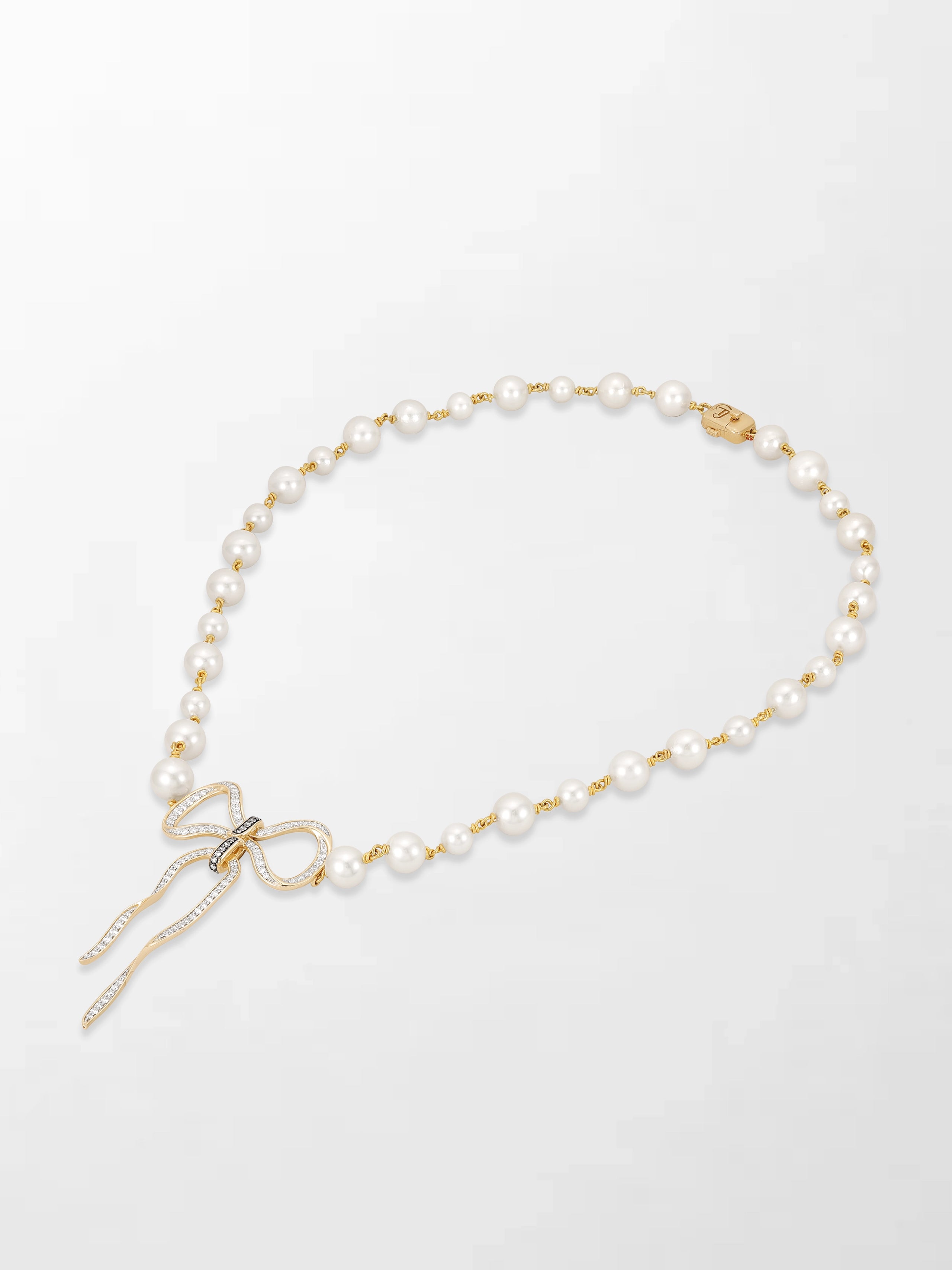 Akoya Pearl Flick-Tie Necklace