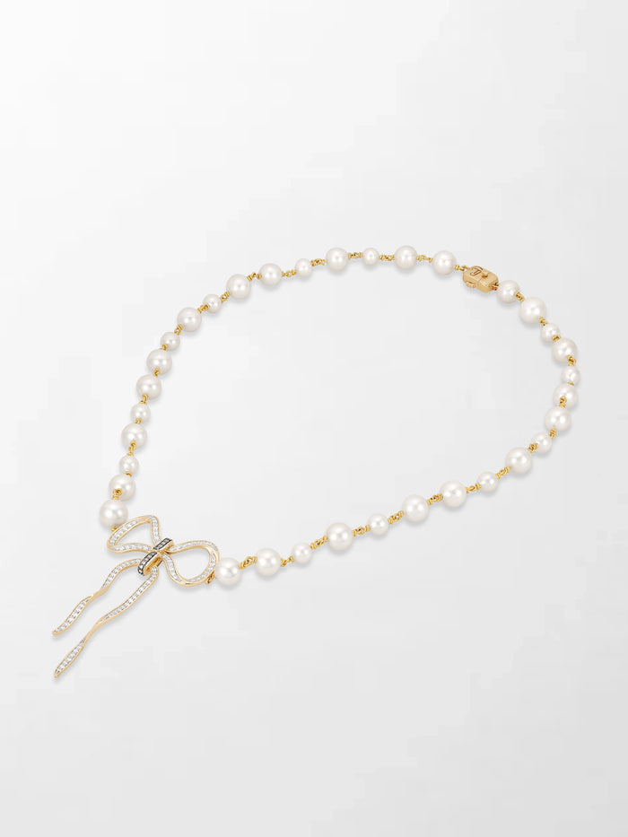 Akoya Pearl Flick-Tie Necklace