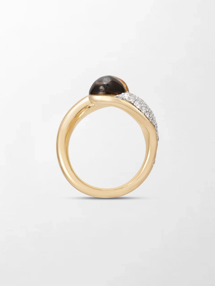 Duality Citrine & Smoky Topaz Ring