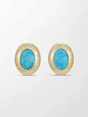 Royal Turquoise Gold Studs