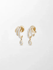 Drop Claw Diamond Earrings