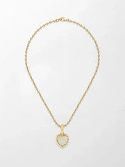 Split Bezel Heartlight Pendant with Ball Chain