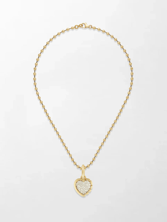 Split Bezel Heartlight Pendant with Ball Chain