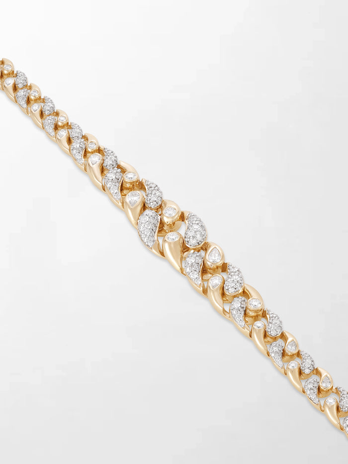 Tapered Cuban Diamond Bracelet