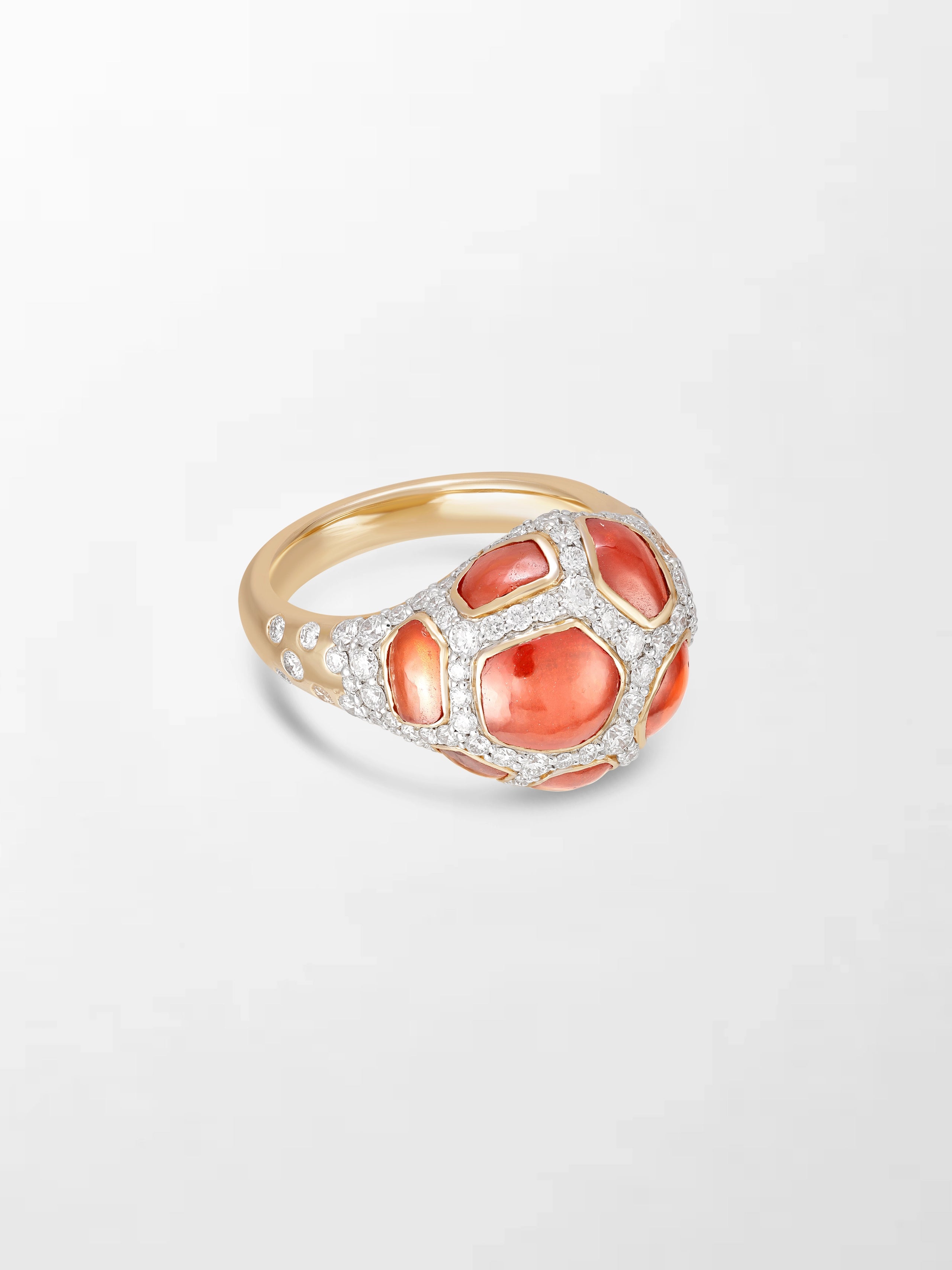 Giraffe Hessonite Ring