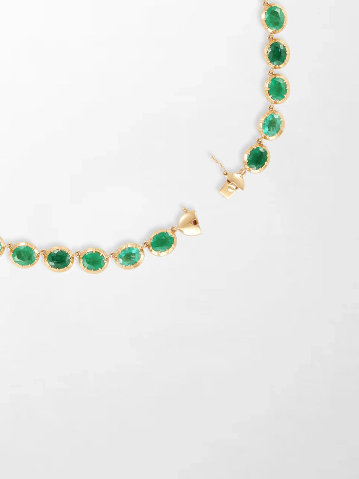 Ovel Emerald Necklace