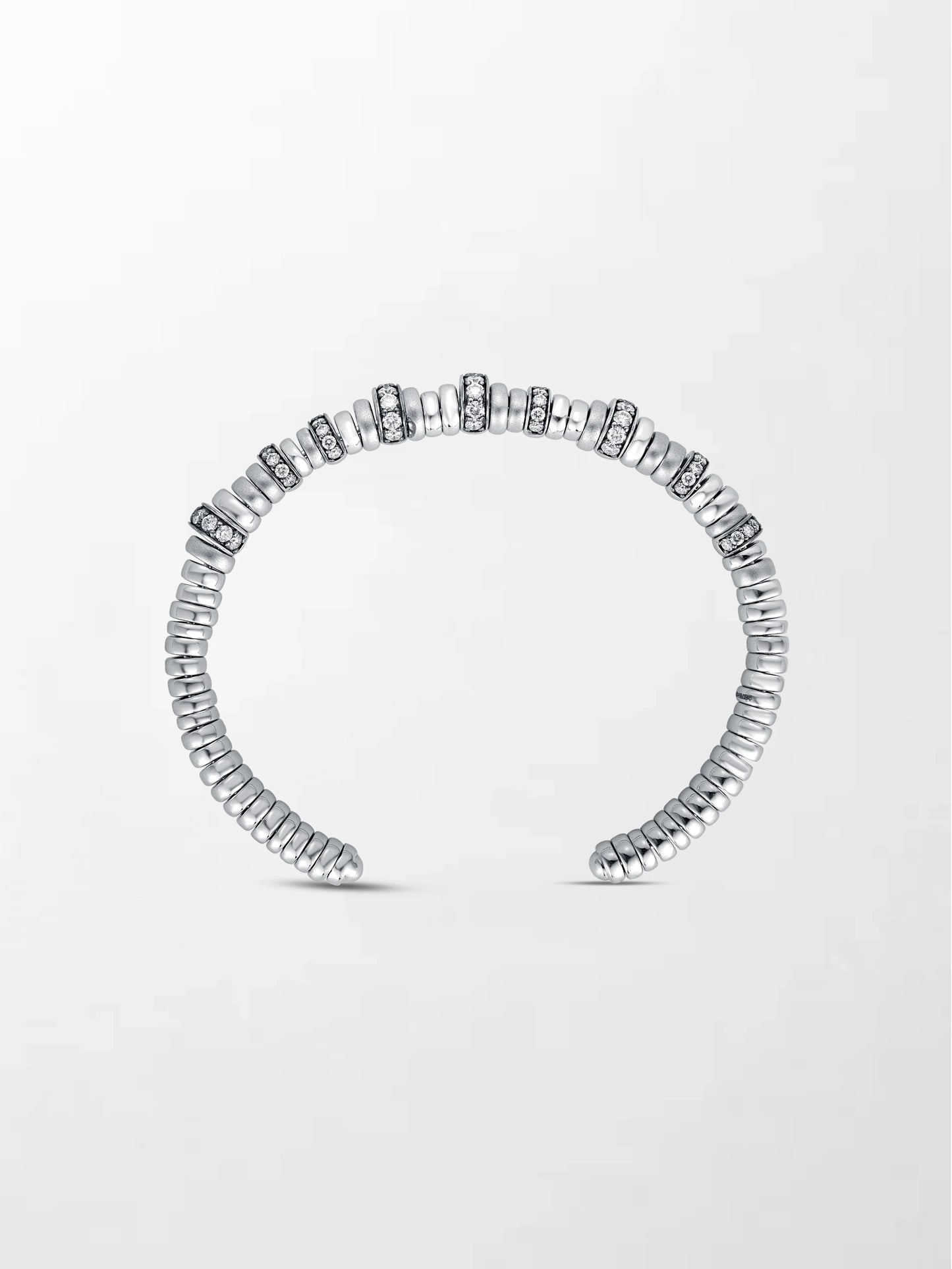 Snow Rondelle Stack Bracelet