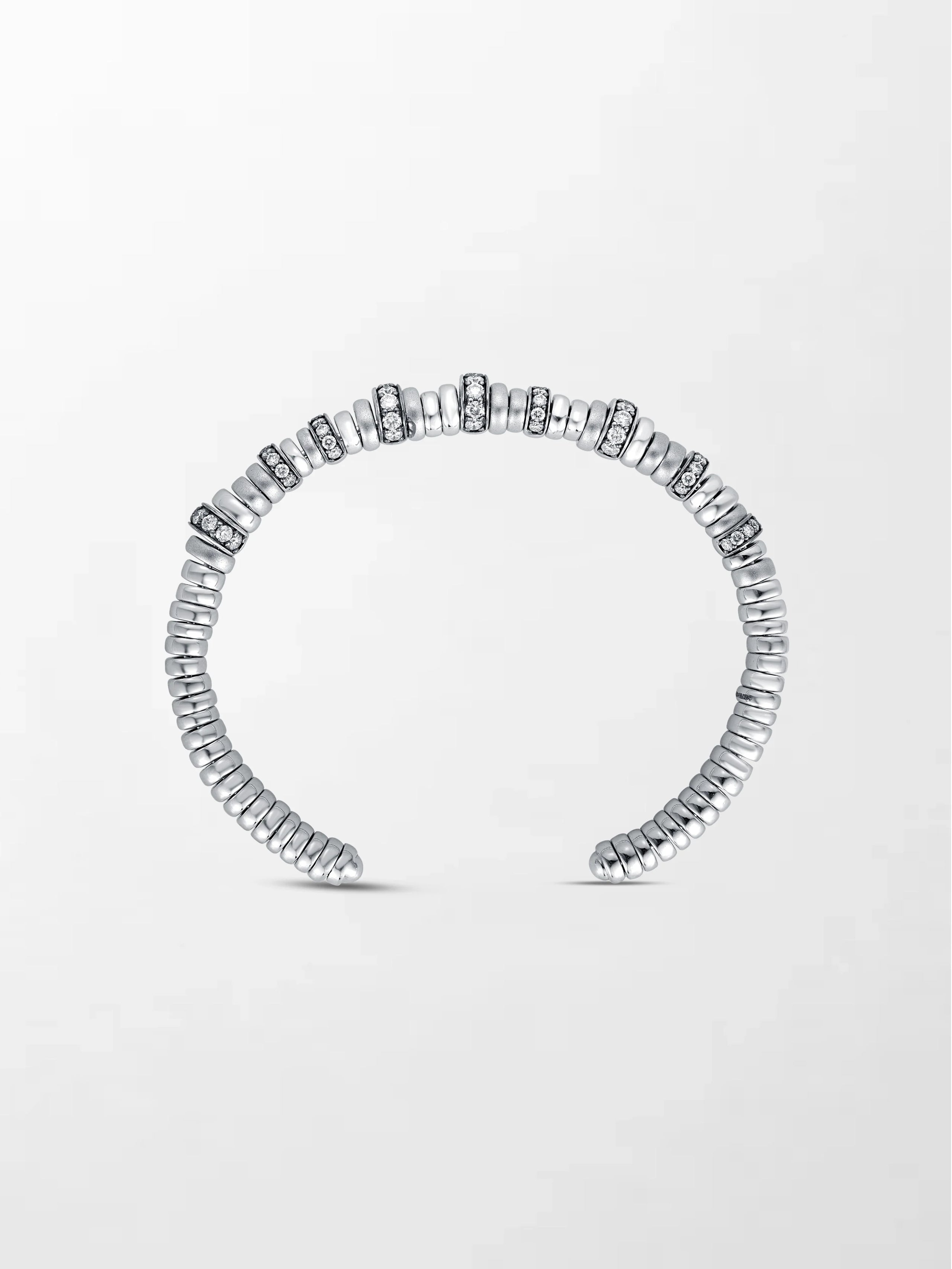 Snow Rondelle Stack Bracelet