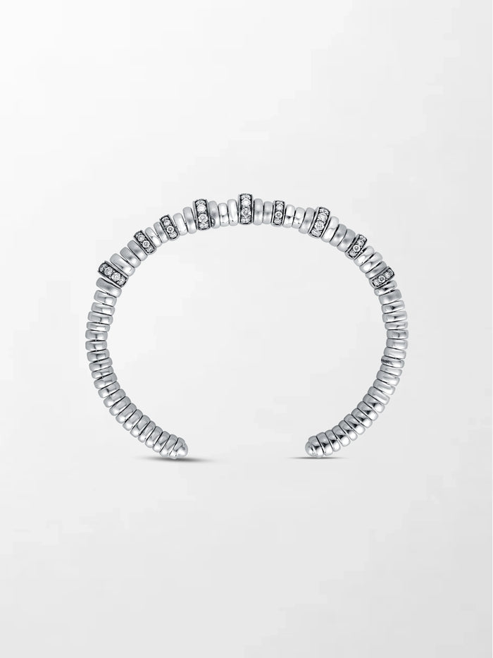 Snow Rondelle Stack Bracelet