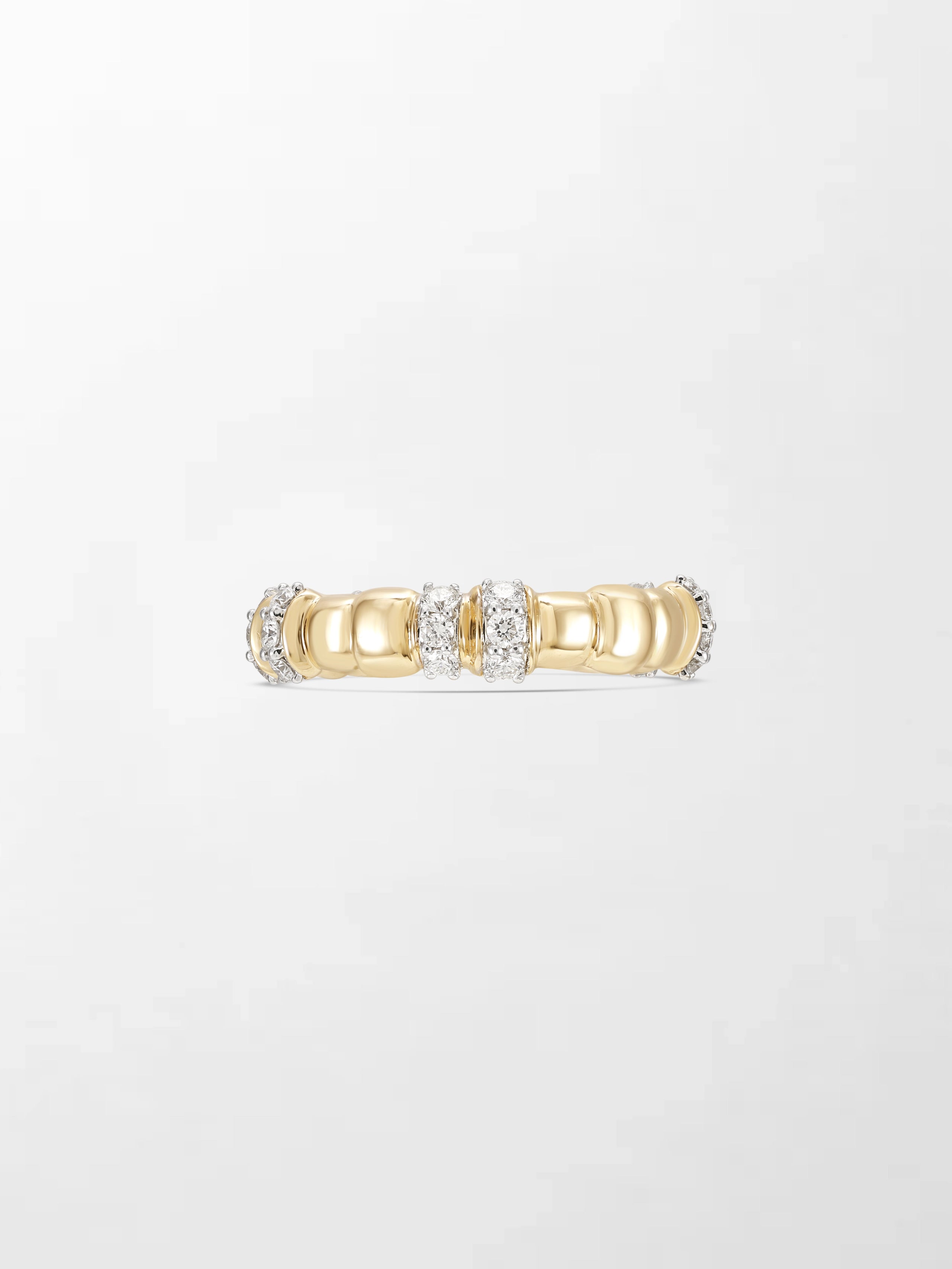 Sleek Gold Grooved Band