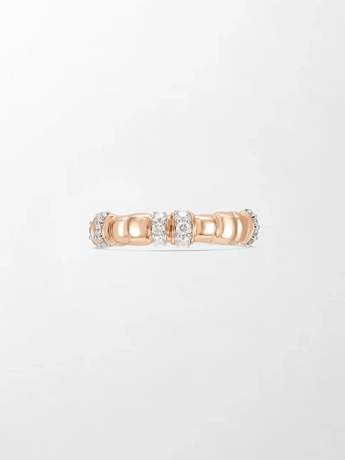 Sleek Rose Grooved Band