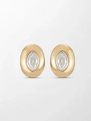 Marquise Curve Huggies